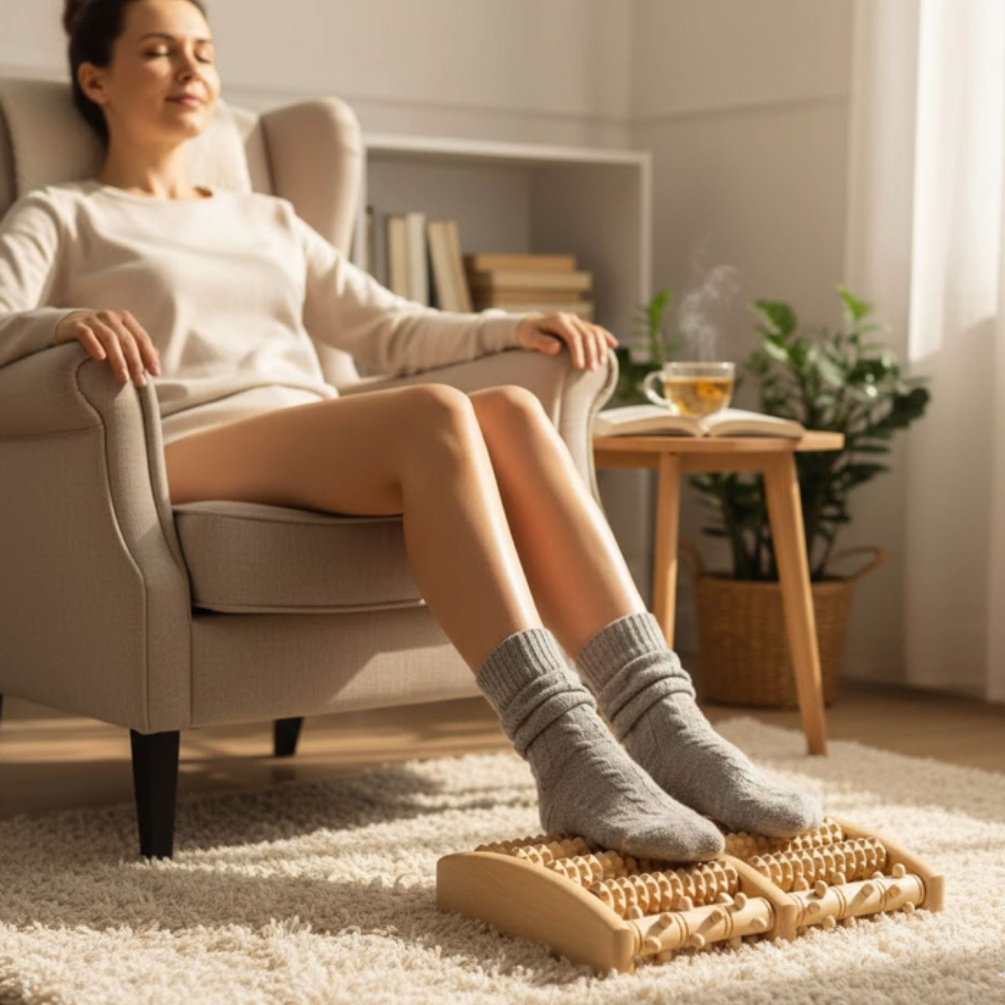 Wooden Foot Massage Roller