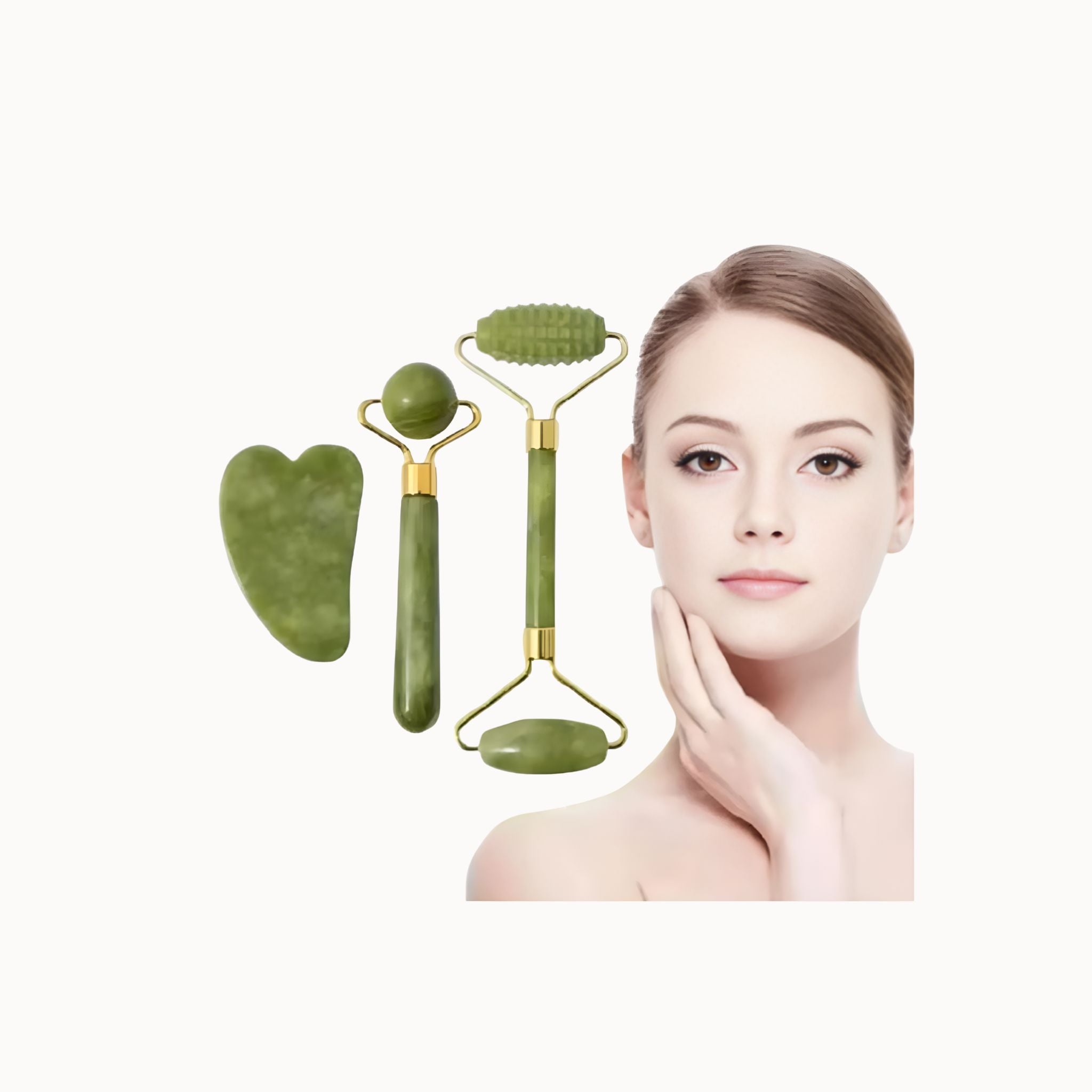 Gua Sha & Face Roller Set