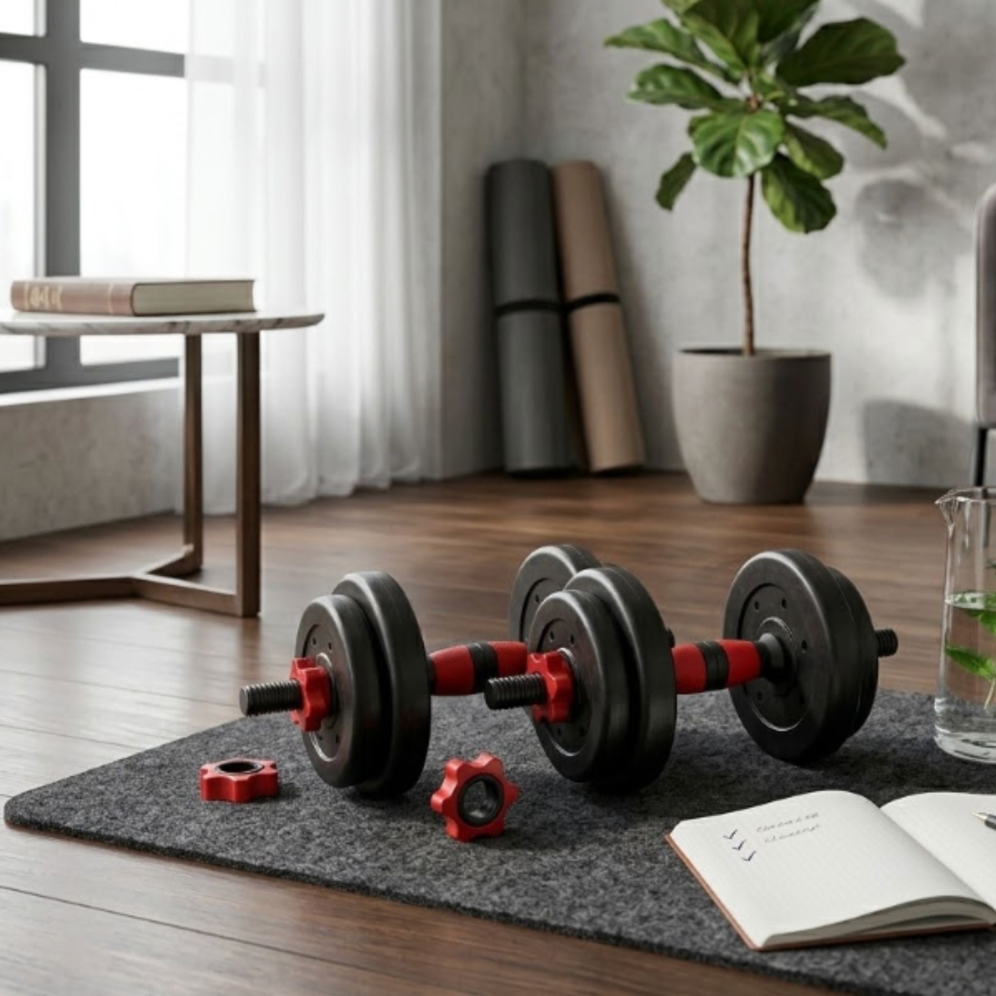 Dumbbell and Barbell Set